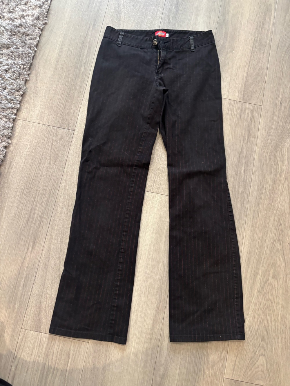 Dickies Black Pinstriped Skinny Jeans